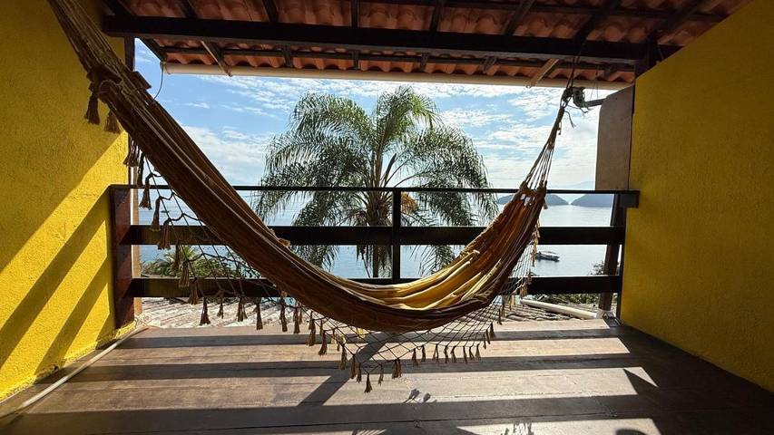 Pousadas para 4 pessoas, com jardim e vista e ainda vista para o lago, adaptado a crianças em Ilha Grande