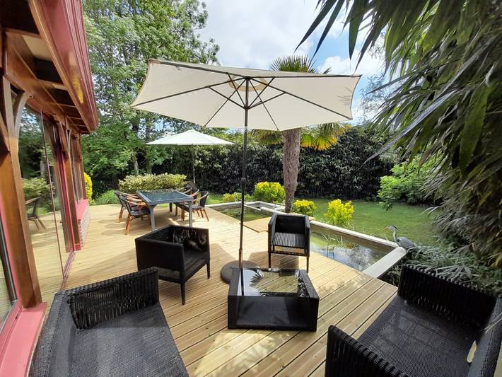 Gîte pour 6 personnes, avec Balcon ainsi que Terrasse et Jardin
