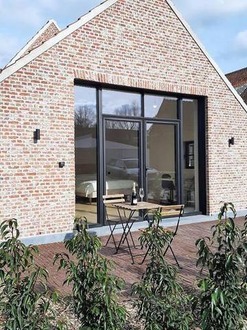 Gîte pour 2 personnes, avec terrasse et vue à Zingem