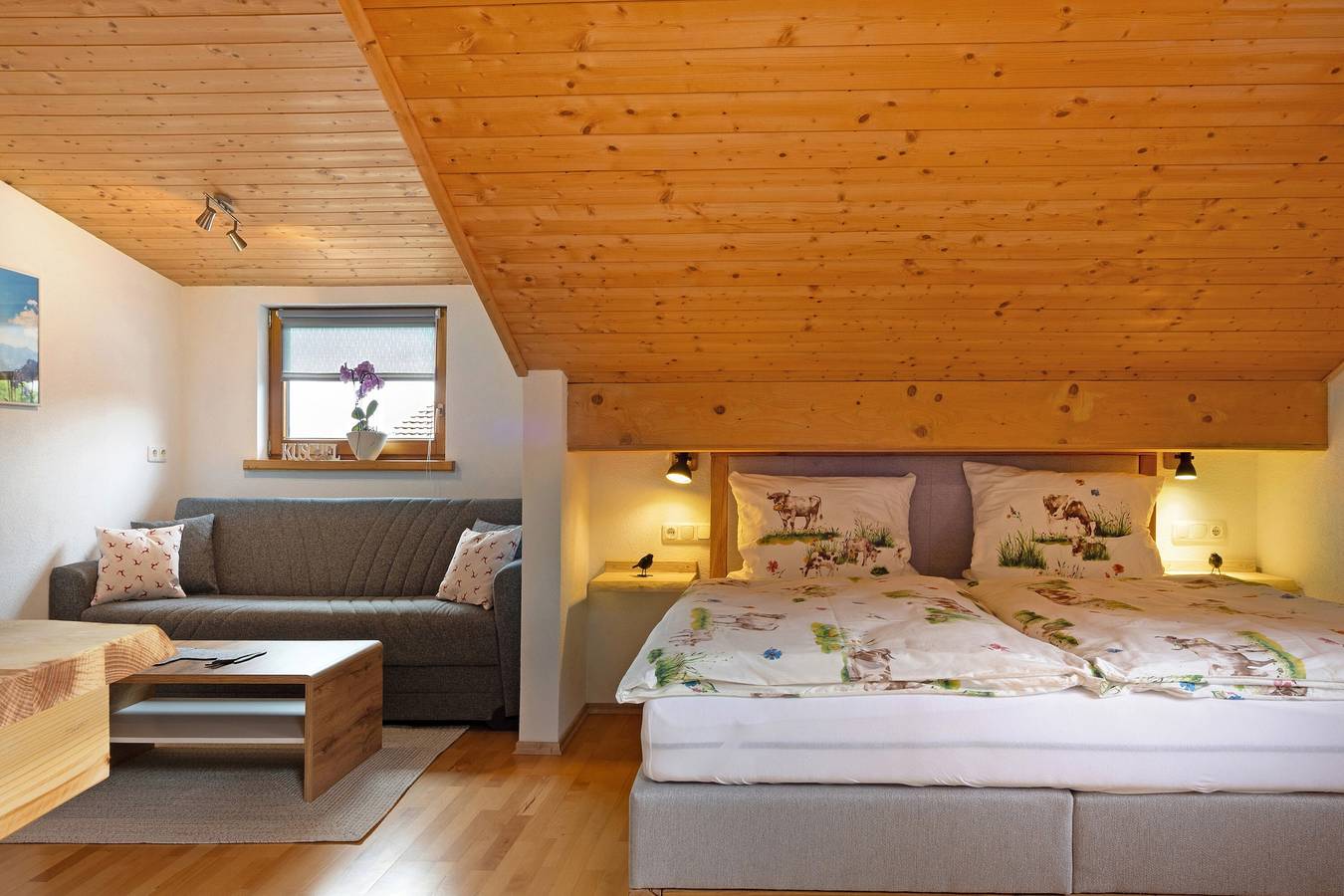 Ganzes Studio, Einzimmerapartment 'Ferienwohnung Wendelinus' mit Bergblick, Gemeinschaftsterrasse und Wi-Fi in Grünten, Rettenberg