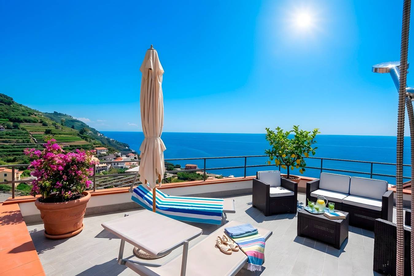 Casa Vacanze 'La Volta Amalfi Coast' con Vista Mare, Wi-Fi e Aria Condizionata in San Michele Salerno, Costiera amalfitana