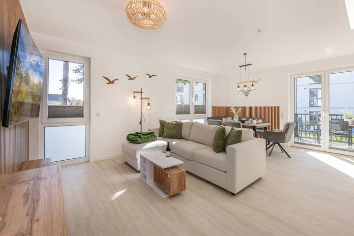 Ferienwohnung für 4 Personen, mit Ausblick und Balkon in Loddin