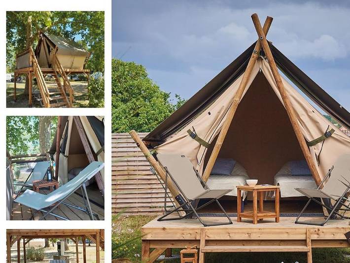 Camping Le Pont - Tienda de lona y madera 2 personas - Tienda de campaña - Moorea in Rivière-sur-Tarn, Parc naturel régional des Grands Causses