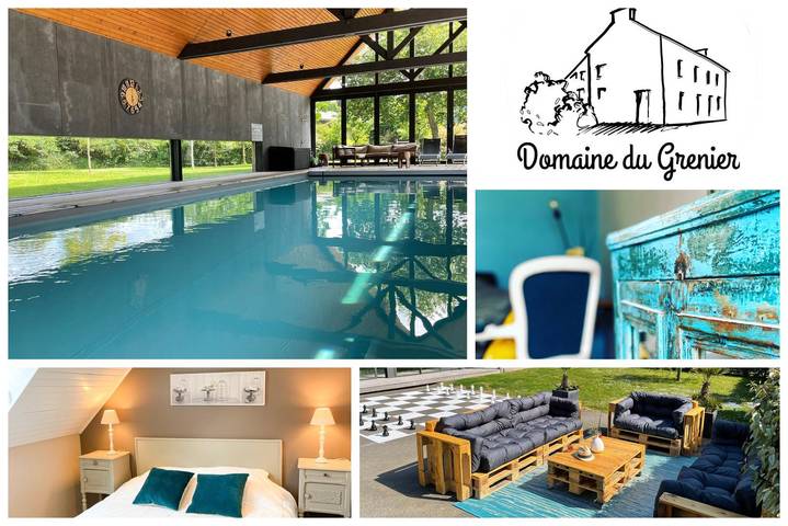Gîte pour 5 personnes, avec Terrasse et Jardin ainsi que Piscine et Sauna à Yffiniac