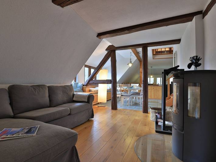 Ferienwohnung für 4 Personen, mit Terrasse und Garten sowie Sauna und Seeblick in Neukloster