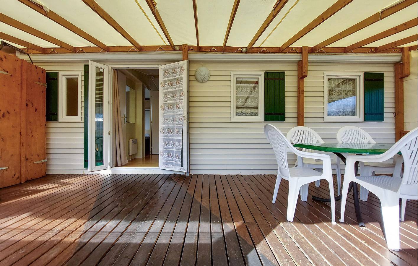Acogedora casa móvil con piscina, WiFi y jardín | Cerca de Plage de Beaumer in Carnac, Côte des Mégalithes