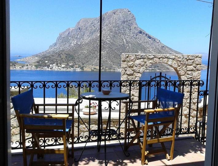 Appartement de vacances pour 3 personnes, avec Balcon ainsi que Terrasse et Vue