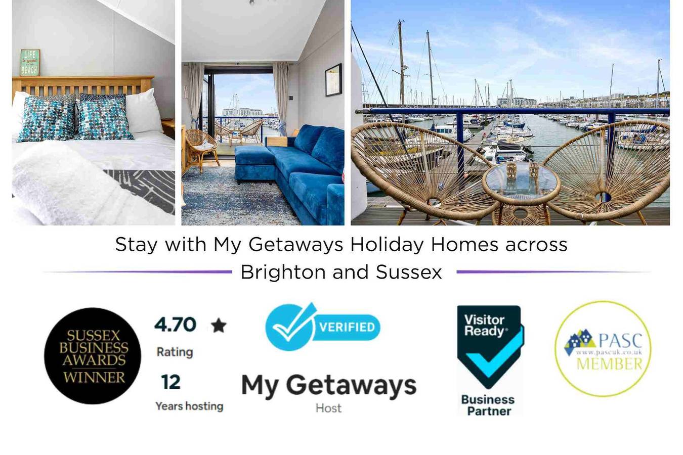 Entire apartment, Brighton Water Cabin with Free Parking in Brighton Marina, Brighton