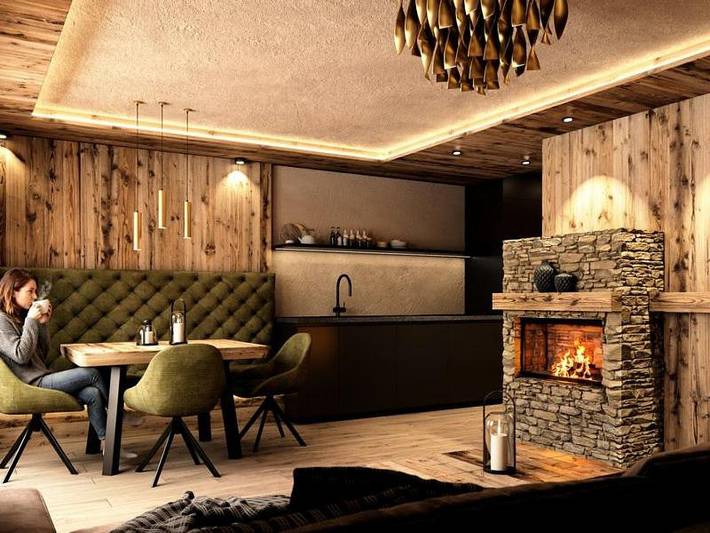 Chalet für 4 Personen, mit Balkon und Terrasse sowie Sauna und Ausblick in Serfaus