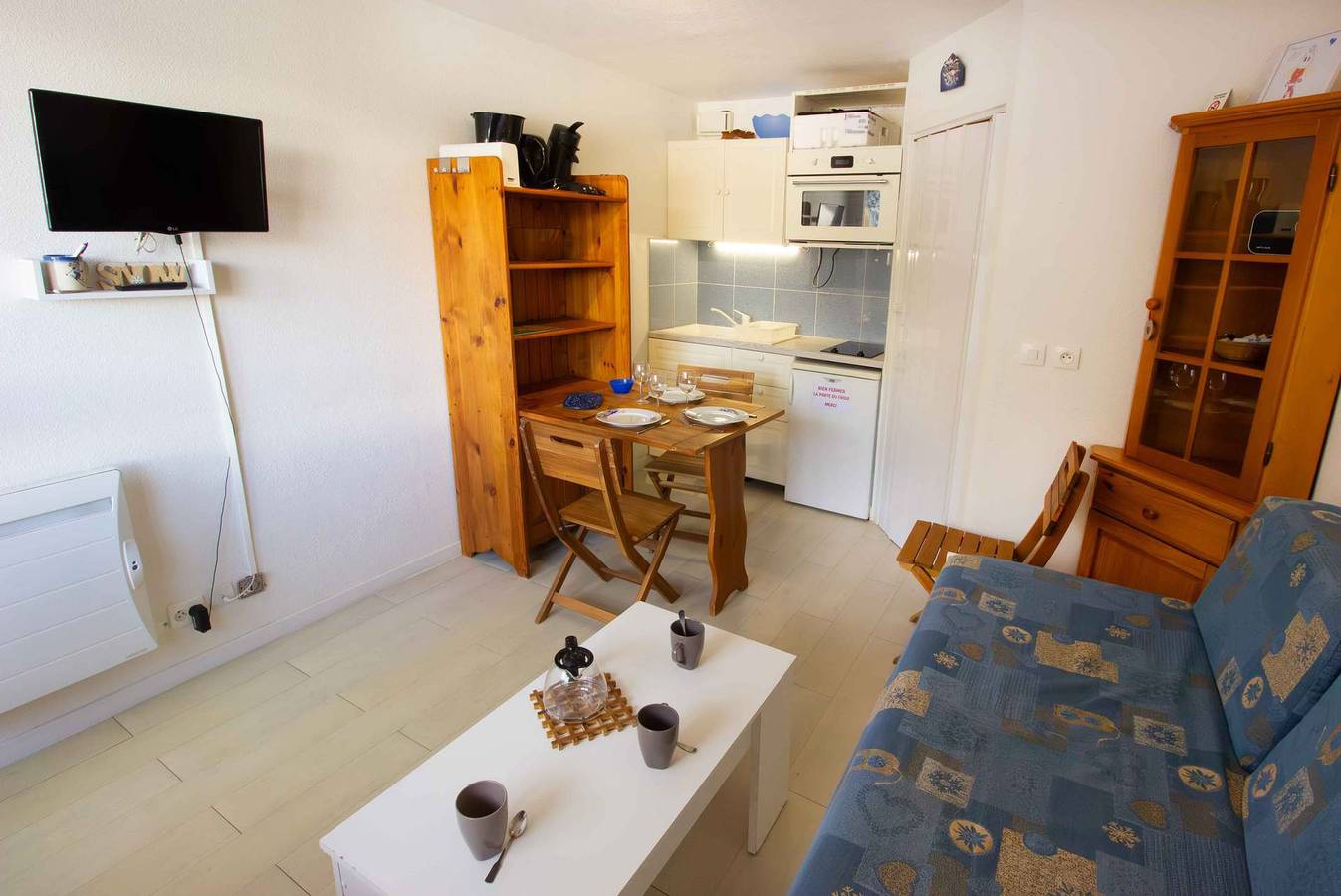 Estudio entero, Spectacular view of the Vanoise massif and close to all shops in Valfréjus, Modane