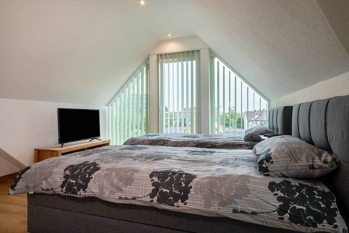 Ganze Wohnung, Ferienwohnung Alpenblick mit Bergblick, Balkon und Wlan in Friedrichshafen, Region Bodensee-Oberschwaben