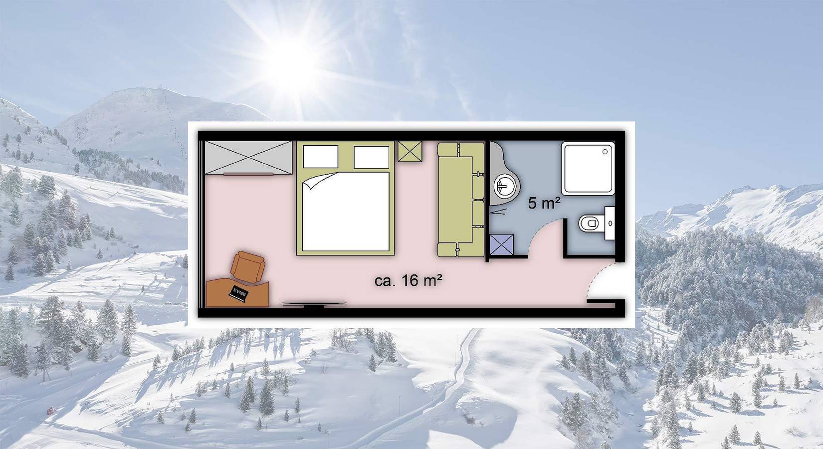 Doppelzimmer "Ideal" in Obergurgl, Sölden (Österreich)
