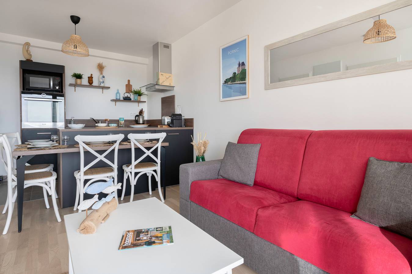 Appartement entier, Appartement pour 3 face mer, plage + piscine in Pornic, Côte de Jade