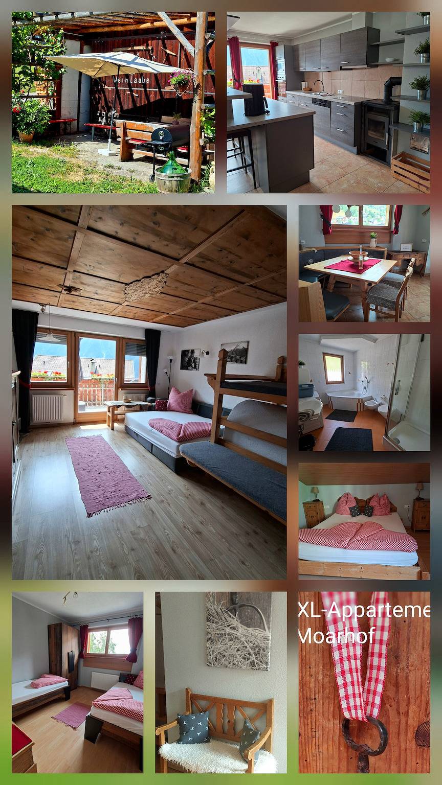 Ferienhaus 'Xxl-Appartement Moarhof' mit Bergblick, privater Terrasse und Wlan in Ahornach, Sand in Taufers