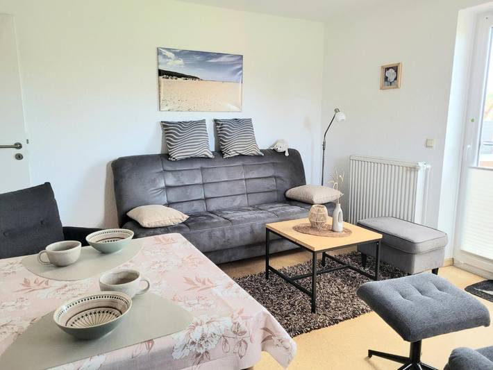 Ganze Wohnung, Ferienwohnung 'Kleine Krabbe Strandkorb Am Strand' mit Balkon und WLAN in Horumersiel, Wangerland