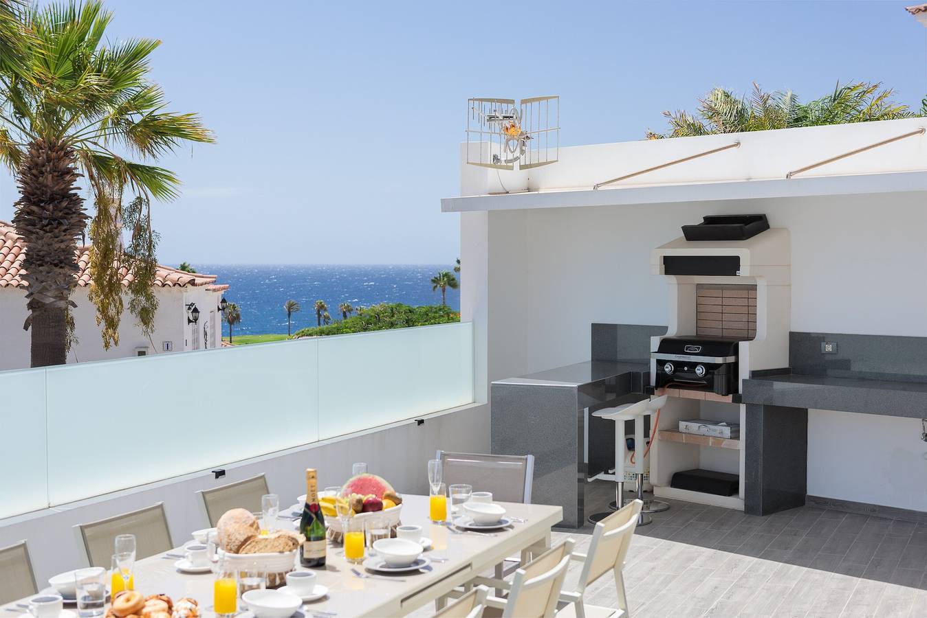 Ferienvilla 'Karat Villa Ocean Golf' mit Meerblick, Wlan und Klimaanlage in Amarilla Golf, Teneriffa Süd