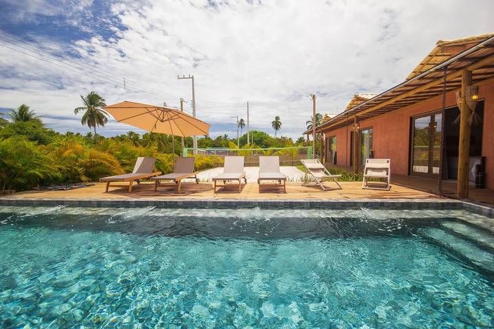 Casas e apartamentos de temporada para 14 pessoas, com jardim em Praia do Toque