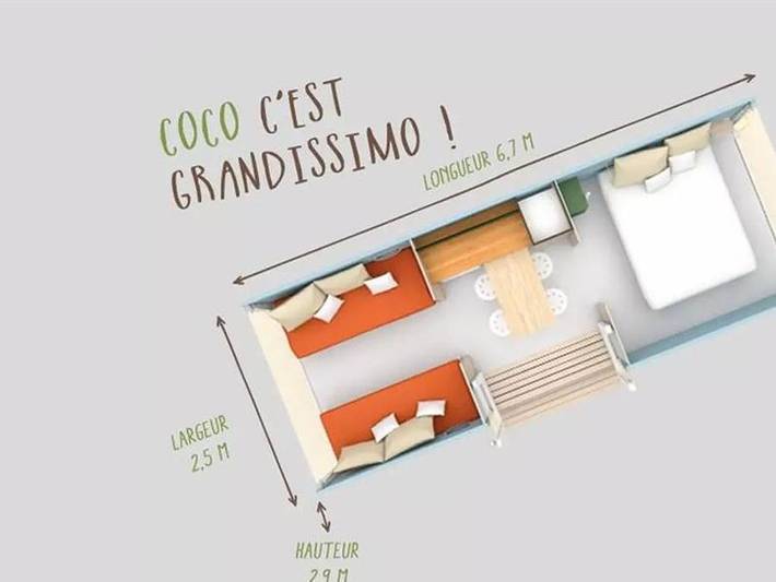 Camping l'Hermitage - Zelt 4 personen - Coco Sweet in Guémené-Penfao, Châteaubriant und Umgebung