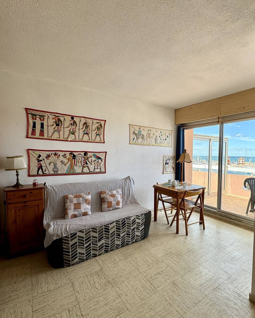 Studio entier, Agréable studio vue sur mer et le port 2Ppech31 in Le Barcarès, Côte d'Améthyste