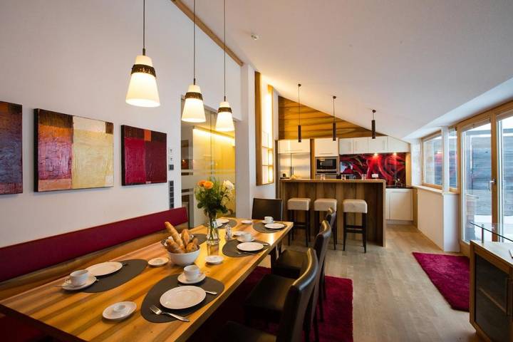 Ferienwohnung für 4 Personen, mit Balkon und Terrasse sowie Sauna und Ausblick in Warth - 4