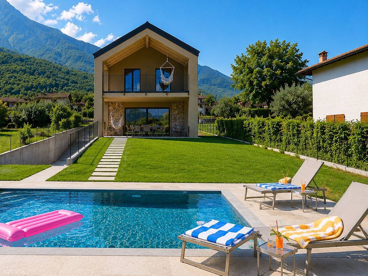Villa Tarca moderne Poolvilla in Colico in Colico, Orobie Alpen West