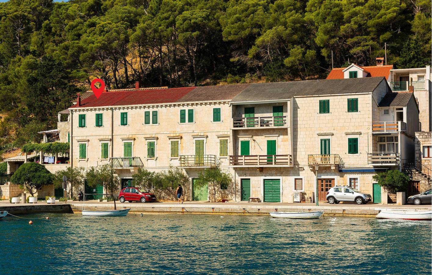 Ganze Ferienwohnung, Gemütliche Ferienwohnung mit Meerblick, WLAN, Klimaanlage, Küche und in Strandnähe in Povlja, Brac