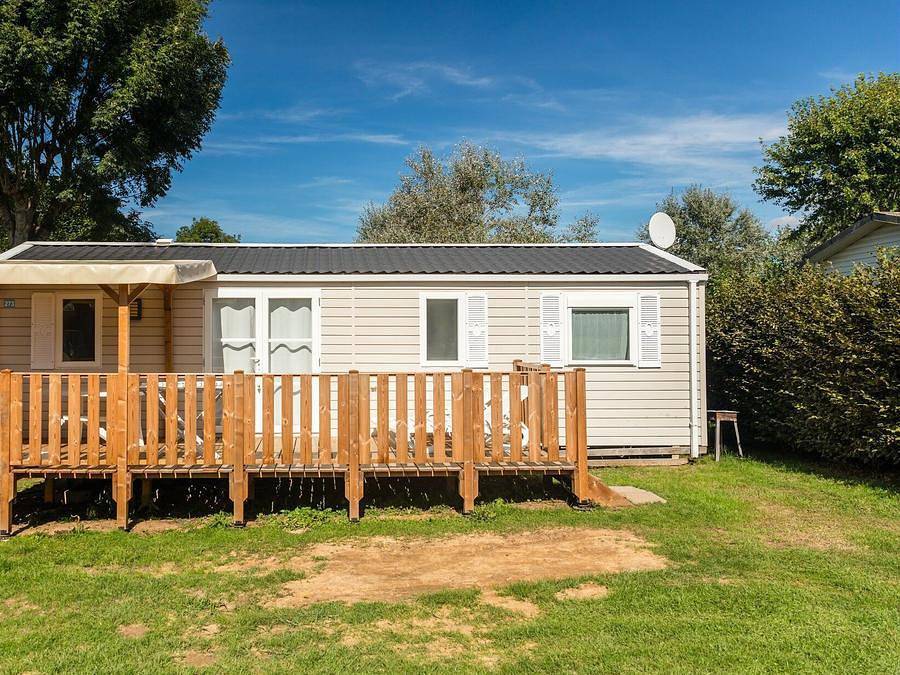 Camping la Vallée - Mobilheim 4 personen - Mobilheim | Comfort Plus | 2 Zi. | 4 Pers. | Terrasse in Saint-Sauveur-de-la-Mer, Lisieux und Umgebung