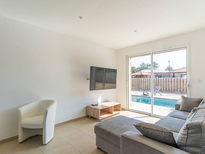 Moderne Villa, Privatpool - 8 Pers. in Mimizan, Côte d’Argent