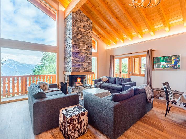 Ferienhaus für 16 Personen, mit Terrasse und Sauna sowie Ausblick in der Schweiz - 2