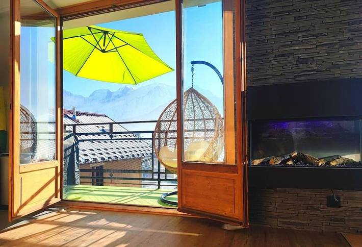 Gîte pour 6 personnes, avec Balcon et Vue dans Plateau d'Assy