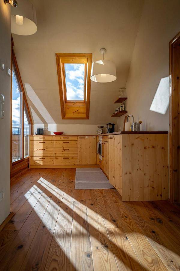 Ferienwohnung für 4 Personen, mit Balkon und Terrasse sowie Sauna und Ausblick