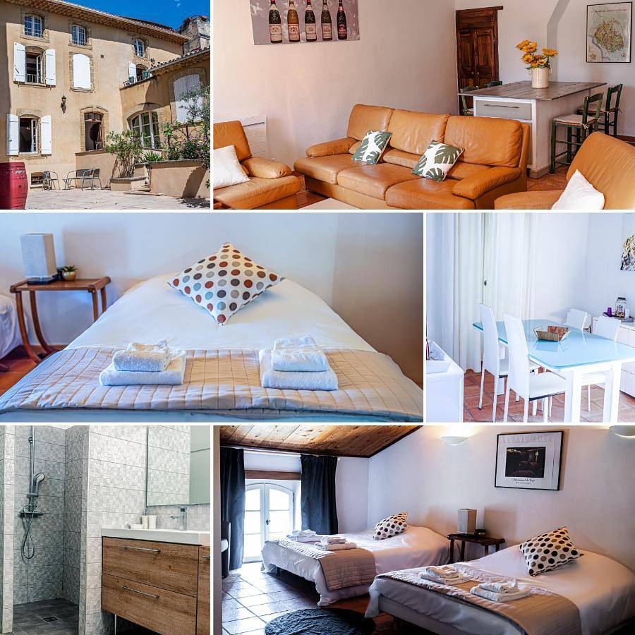 Pegau bedrooms, 3 chambres au centre de Châteauneuf-du-Pape in Châteauneuf-du-Pape, Vaucluse