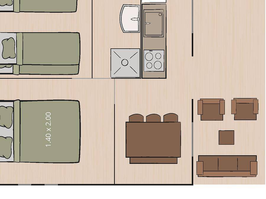 Camping Polari - Safarizelt 5 personen - Safarizelt + Sanitär + Klima (5P) in Rovinj Riviera, Rovinj