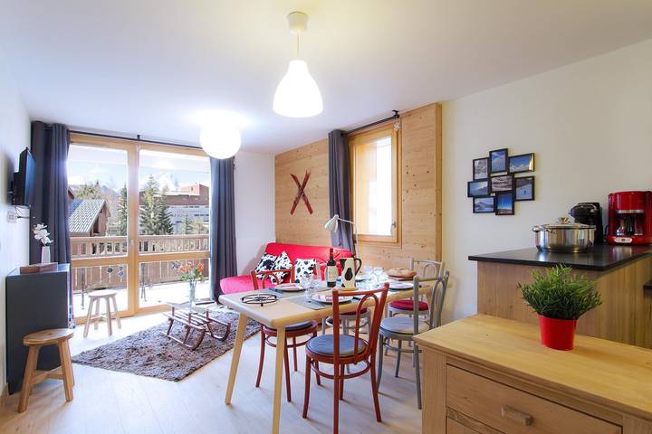Chalet voor 6 personen, with sauna and uitzicht as well as balkon in Les Deux Alpes