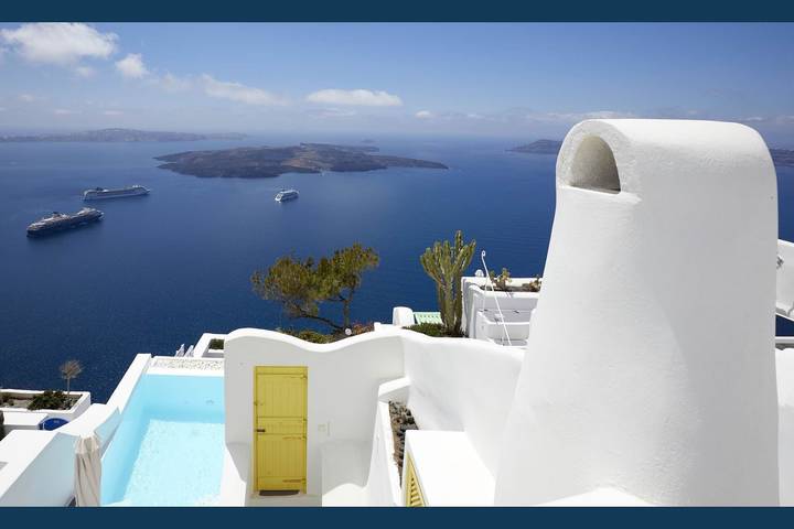 Location de vacances pour 4 personnes, avec terrasse et jacuzzi dans Firostefani - 2