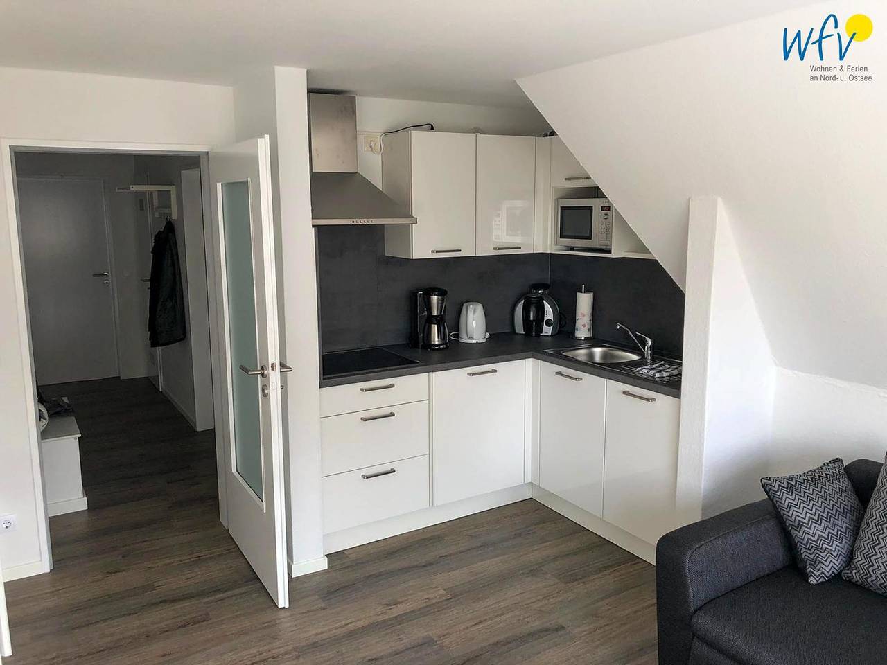 Ganze Wohnung, Strandhus Ferienwohnung Kaap Blick – Komfort mit eingeschränktem Meerblick auf Borkum in Borkum