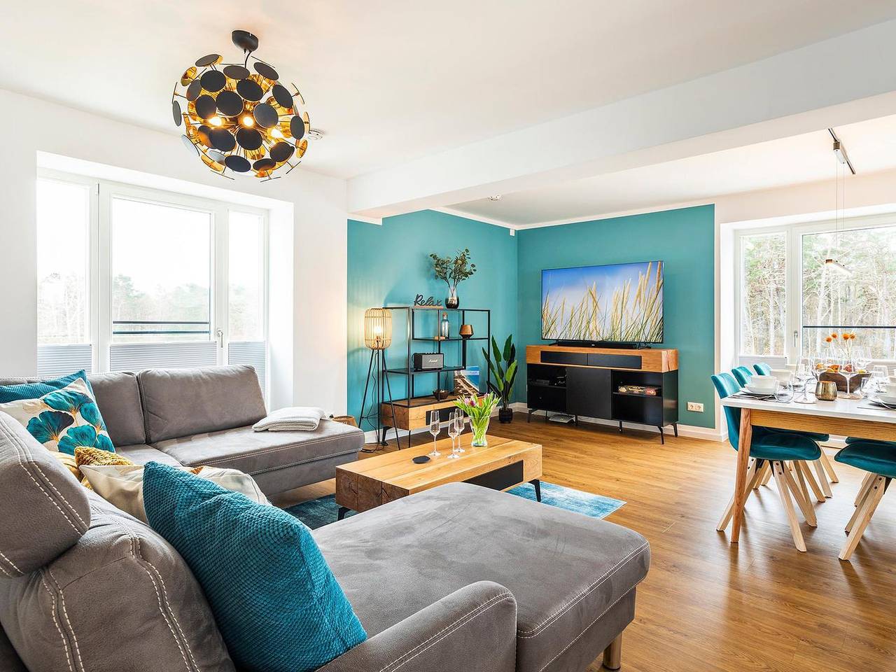 Ganze Wohnung, Fewo Baltic Sunset: Modernes 85 m² Apartment mit privater Sauna – Haus Wittow in Prora, Binz