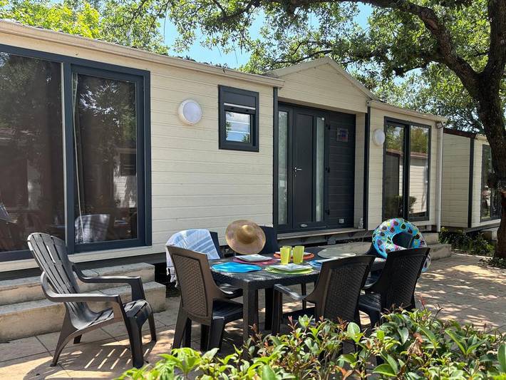 Camping Tikayan Domaine du Golfe de Saint Tropez - Mobilheim 6 personen - Alabama Luxus. in Grimaud, Mittelmeerküste (Frankreich)