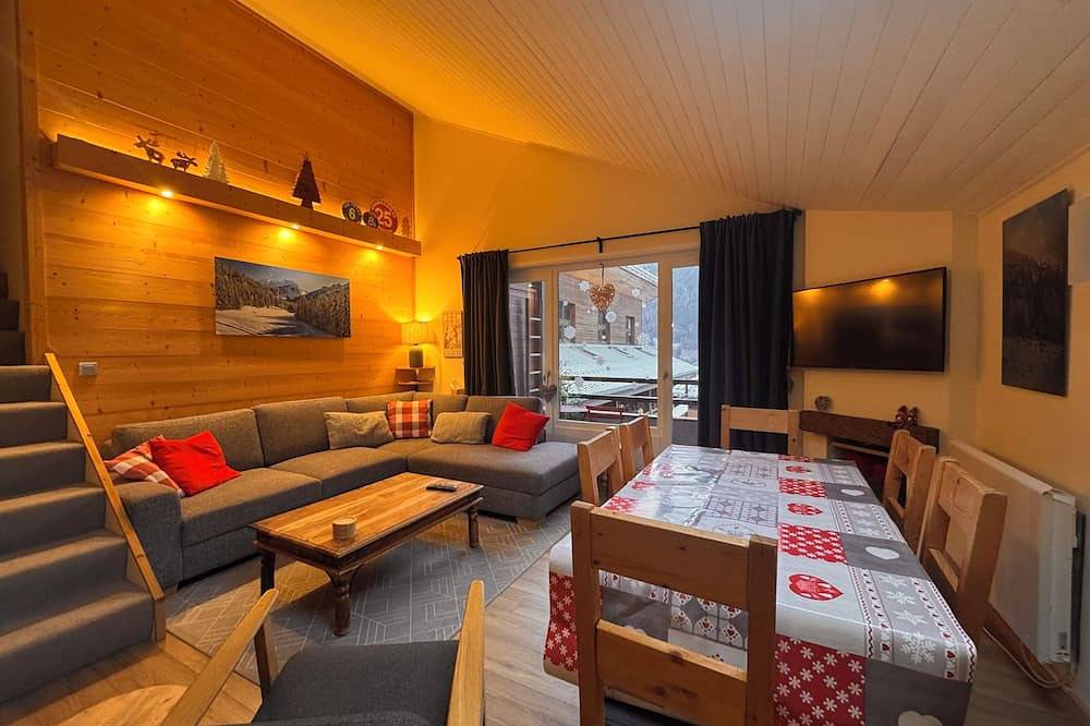 Ganze Wohnung, Geräumige Familien-Maisonette mit 3 Schlafzimmern - nur 50 m von den Skipisten entfernt in Saint-Jean-d'Aulps, Les Portes du Soleil
