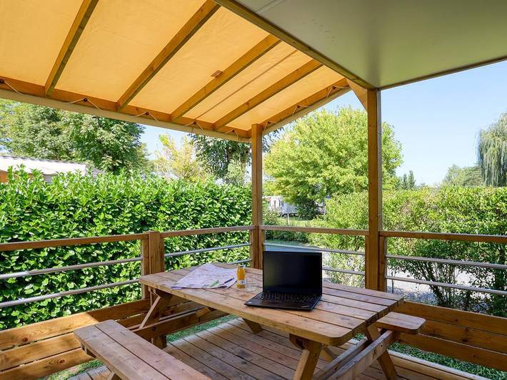 Camping La Salvinie - Mobilheim 6 personen - Mobilheim Privilege 3ch Tv Lv 6 pers in Terrasson-Lavilledieu, Périgord Noir