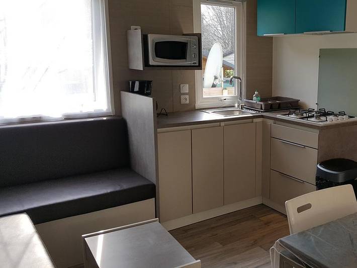 Camping Le Rey - Mobilheim 6 personen - Komfort Nr. 15, Nr. 19 und Nr. 43 in Louvie-Juzon, Béarn