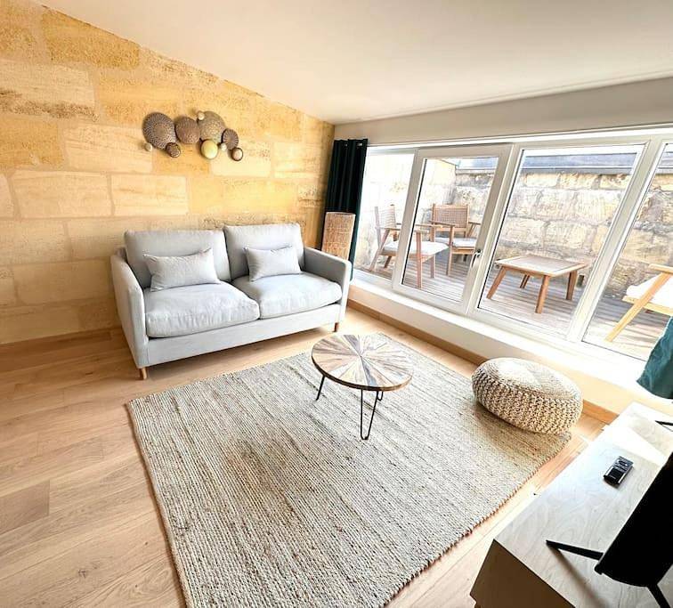 Appartement entier, 5- Hypercentre - 4pers - clim - terrasse - Netflix in Libourne, Région de Libourne
