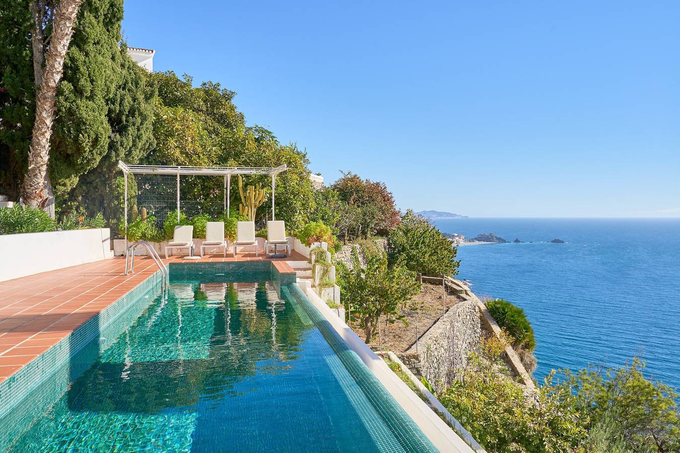 Villa „Only Adult El Abanico“ mit Meerblick, Wlan und Klimaanlage in Almuñecar, Costa Tropical