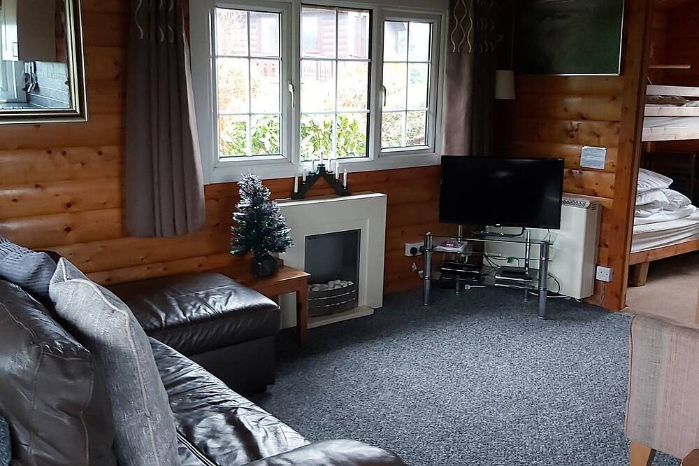 Selbstverpflegung 6 Berth Log Cabin, Snowdonia, Haustiere erlaubt, Blick auf die Berge in Bronaber, Snowdonia