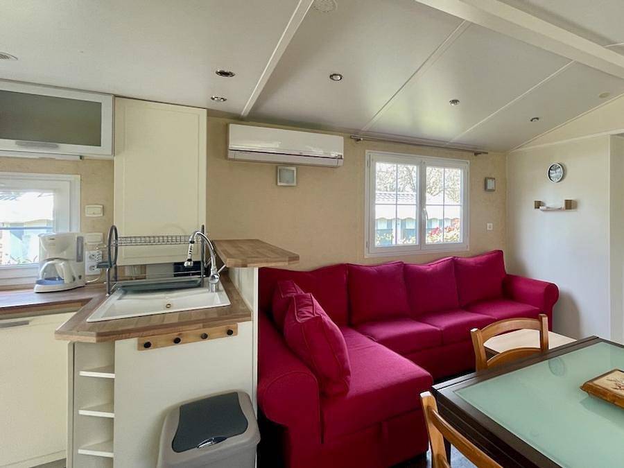 Tour Opérateur et Particulier sur Camping la Ferme  - Mobilheim 6 personen - Mobilhome Lf 42 - 2 Ch - 43 m2 - Klima - Lv - Ll - 6pers. in Saint-Augustin, Côte de Beauté