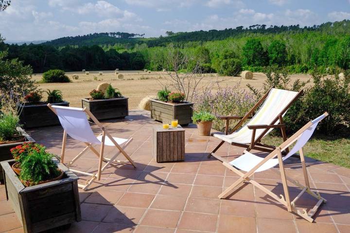 Casa rural para 2 personas, con piscina y vistas además de piscina para niños y jardín en Cataluña - 4