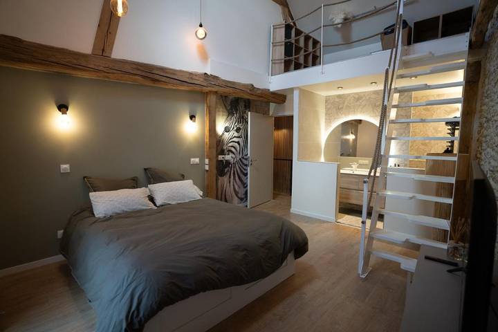 Chambre d’hôte pour 2 personnes, avec Balcon ainsi que Terrasse et Jardin