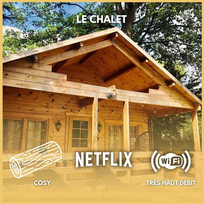 Chalet pour 4 personnes, avec Terrasse ainsi que Jardin et Piscine