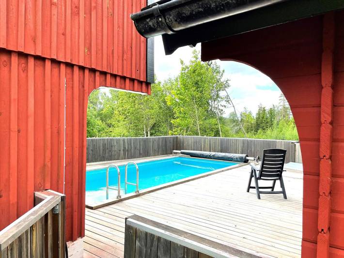 Chalet für 5 Personen, mit Balkon und Pool sowie Sauna in Südschweden