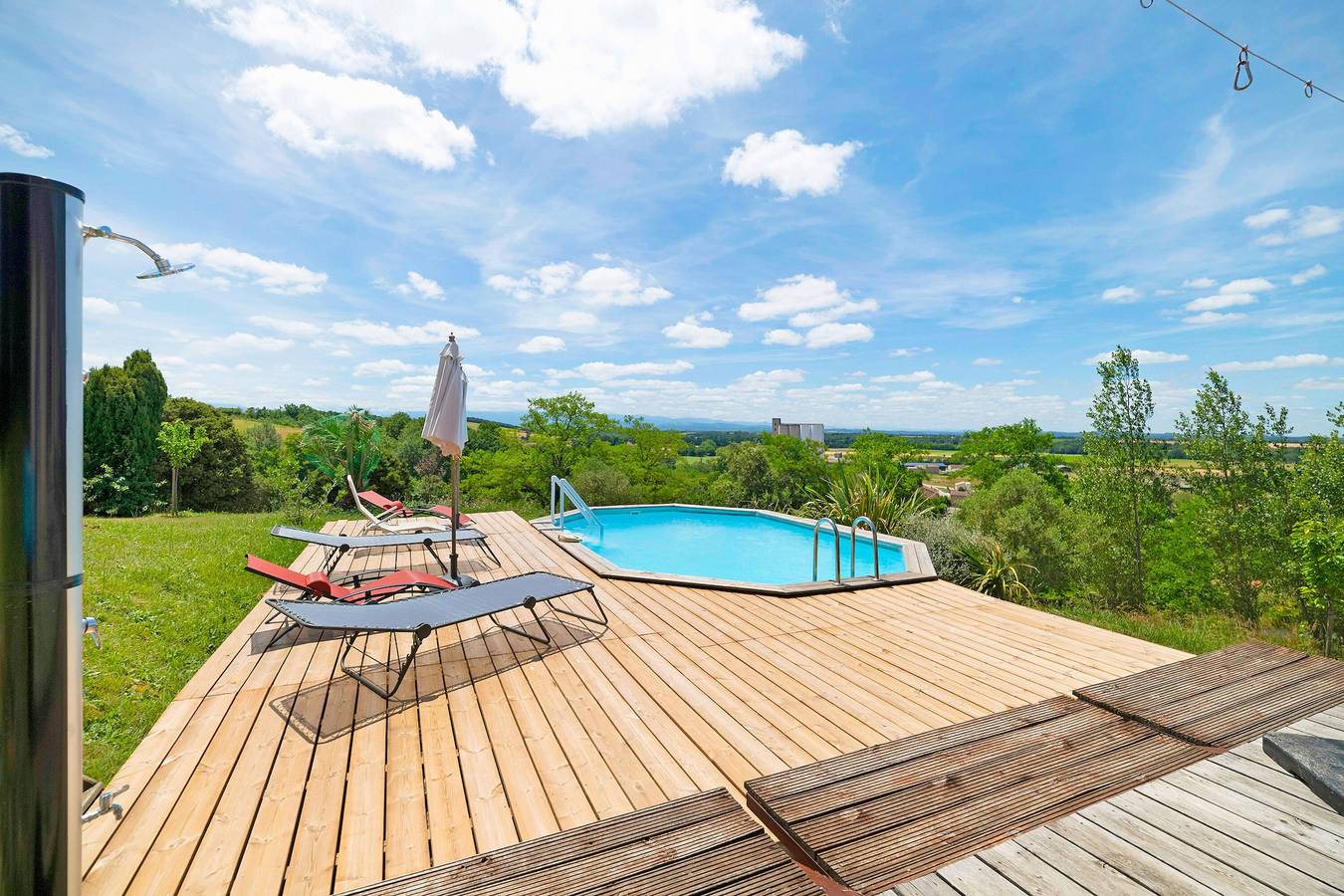 Maison toute équipée, piscine, vue & au calme in Belpech, Région de Carcassonne